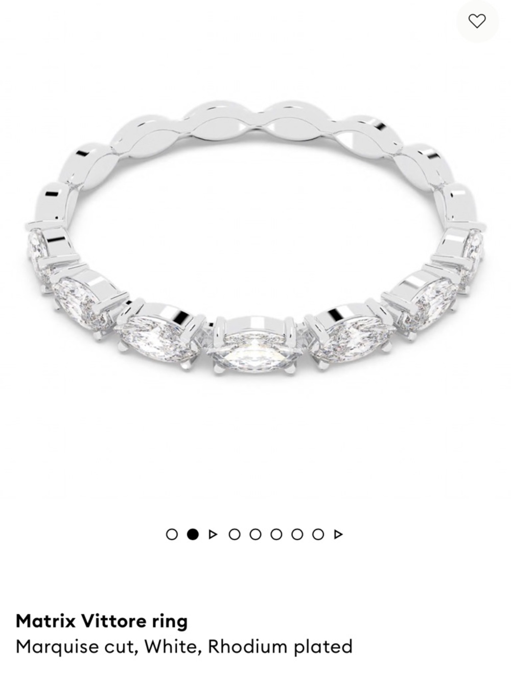 Swarovski Crystal Marquise White Rhodium Ring